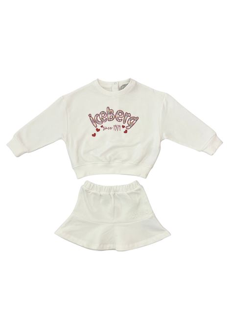 completo felpa e gonna iceberg | Completi | COMICE6352BCREMA