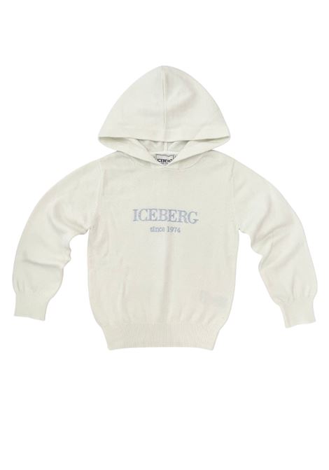 maglioncino con cappuccio iceberg | Maglieria | MGICE6300JBIANCO