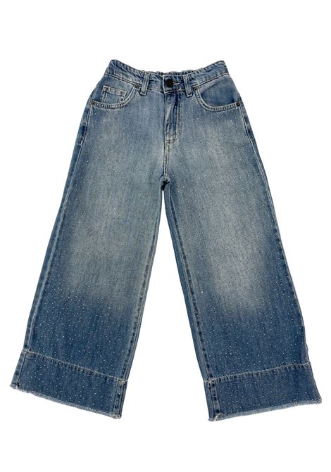 jeans a zampa con strass LULU | Pantaloni | LL3741BLU