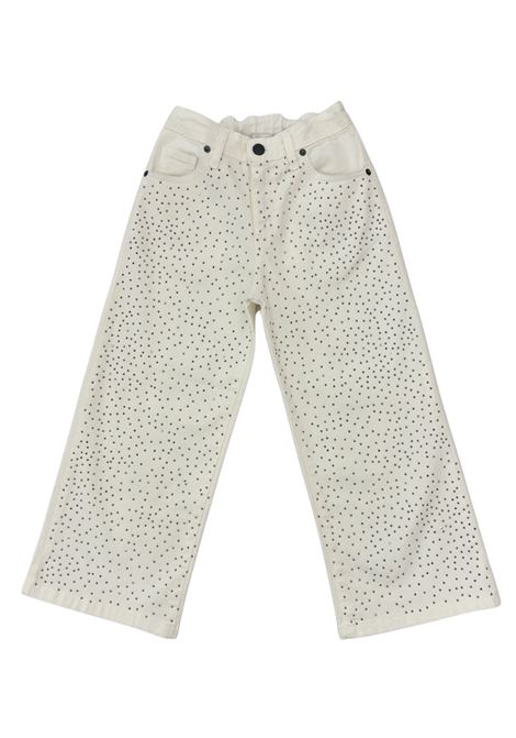jeans a zampa con strass LULU | Pantaloni | LL3824LATTE