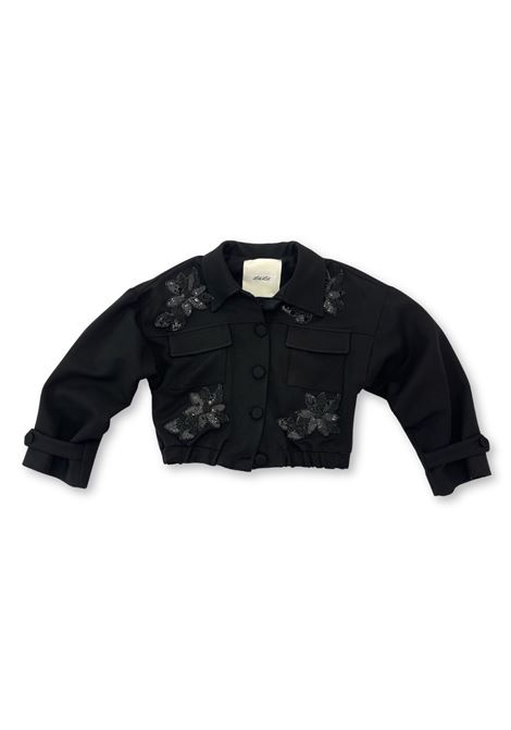 giacca cropped con strass LULU | Capispalla | LL4082NERO