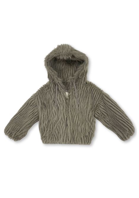 pelliccia con cappuccio LULU | Capispalla | LL4091GRIGIO
