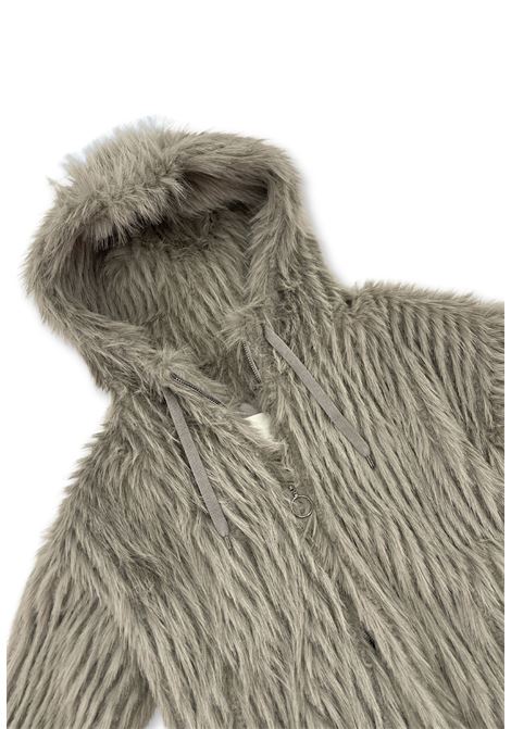 pelliccia con cappuccio LULU | Capispalla | LL4091GRIGIO