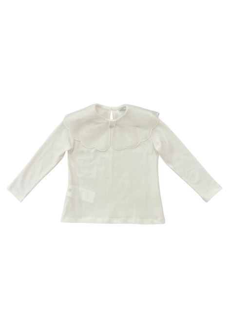 t-shirt con colletto in tulle miss grant | T-shirt | MG1535PANNA