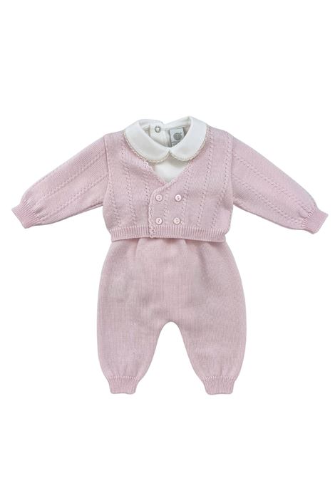 Completo salopette in lana marlu | Completi | IS6131ROSA