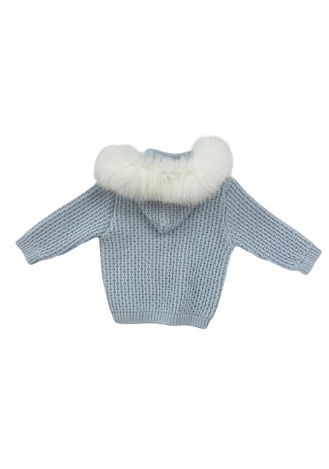 cappottino in lana con pelliccia marlu | Capispalla | IS7240CIELO