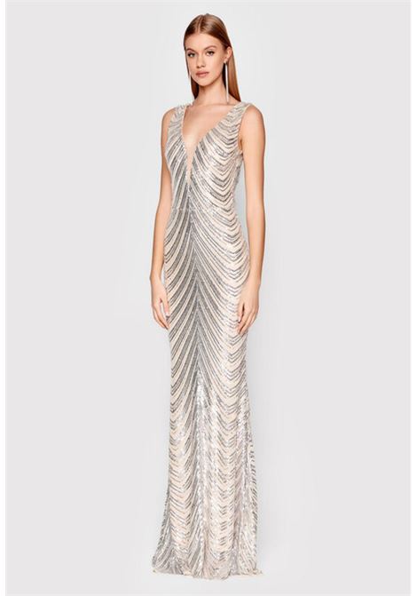 abito lungo argento - fracomina - AnyAnyLuxury