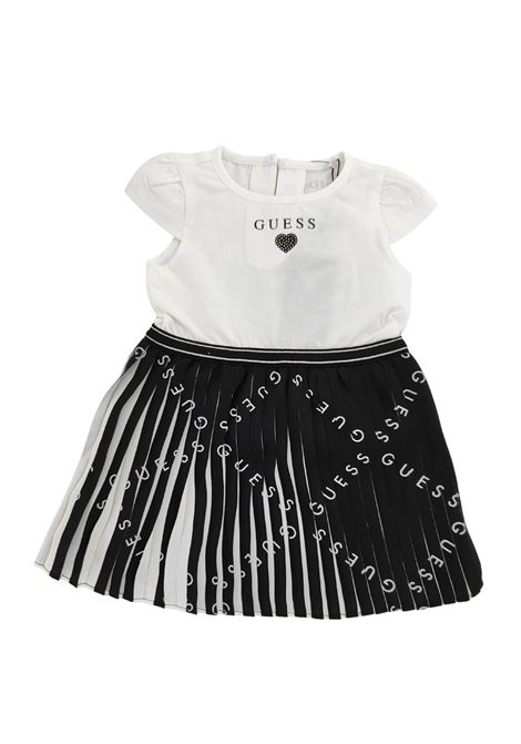 abito bianco e nero logato - GUESS kids - AnyAnyLuxury