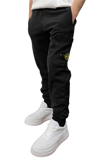 pantaloni in felpa neri - stone island - AnyAnyLuxury