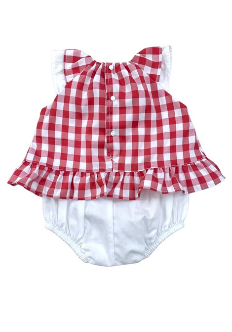 pagliaccetto in cotone barcellino | Tutine | 131304ROSSO