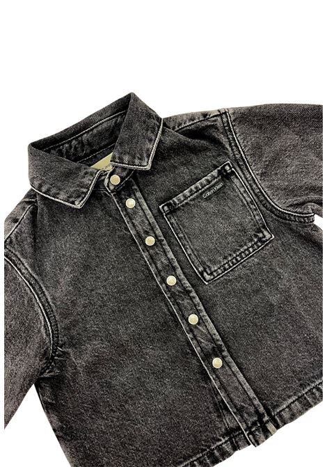 camicia in denim grigia calvin klein jeans | Camicie | IB02624JBLA