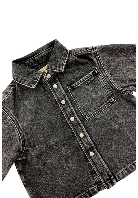 camicia in denim grigio calvin klein jeans | Camicie | IB02624TBLA