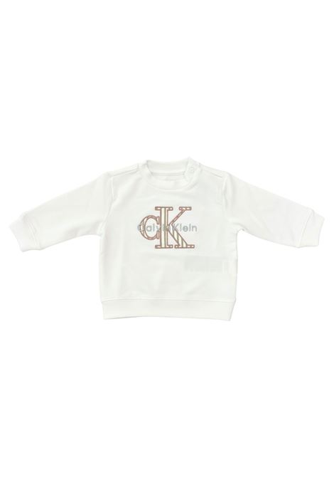 felpa con logo calvin klein jeans | Felpe | IN00346WHI