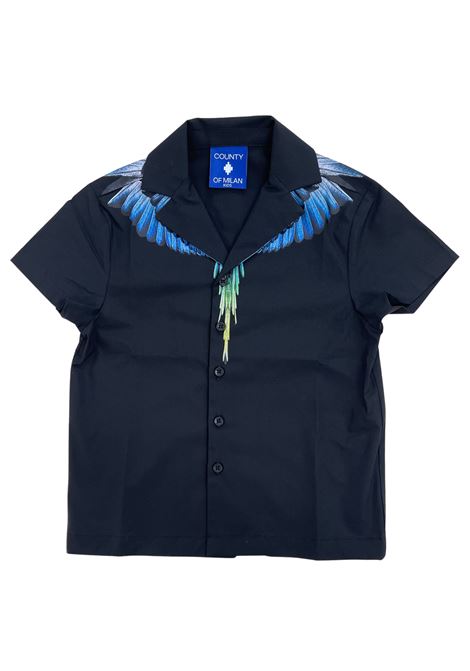 camicia con stampa county of milan | Camicie | JBSI123NERO
