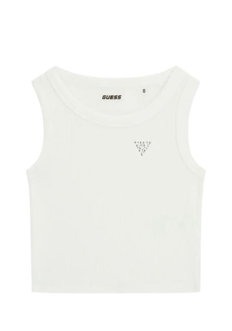 canotta con logo strass GUESS kids | T-shirt | J6GI36K8RT2G056
