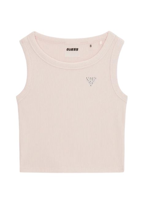 canotta con logo strass GUESS kids | T-shirt | J6GI36K8RT2G63M