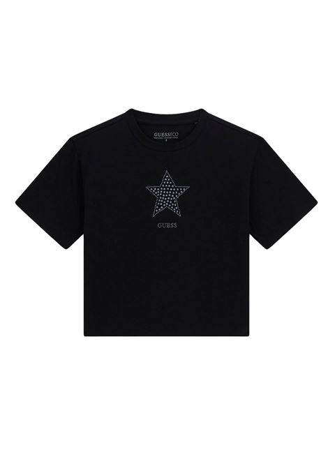 t-shirt relax fit con strass GUESS kids | T-shirt | J6RI05K6YW4JBLK