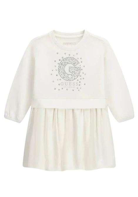 abito manica lunga con strass GUESS kids | Abiti & Tute | K6RK04KAUH0G012