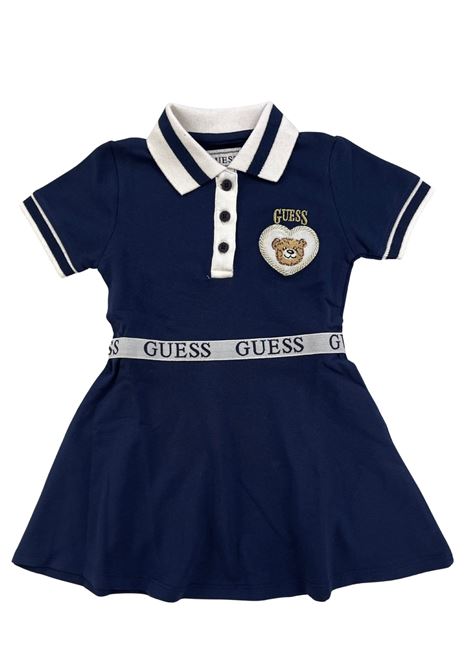 abito in cotone blu GUESS kids | Abiti & Tute | K6RK14K7064G7HR