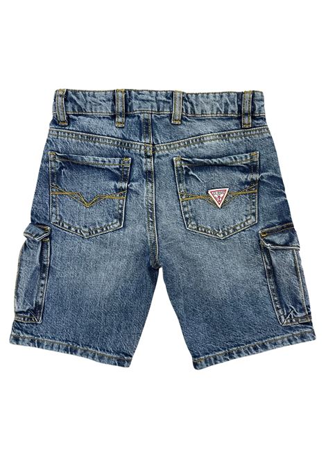 bermuda in jeans con tasconi GUESS kids | Pantaloni e Bermuda | L6GD16D45E0SHIC