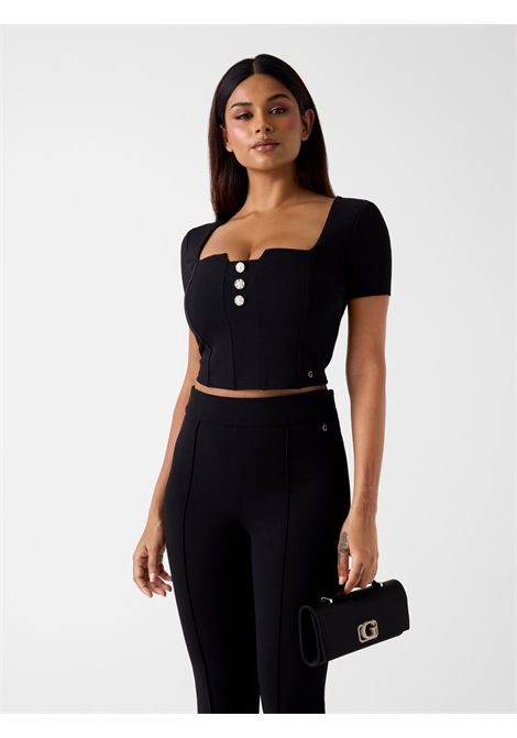 Top nero GUESS | Camicie & Top | W6RP08KCBO2JBLK