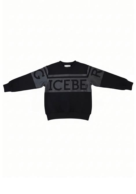 felpa girocollo con logo iceberg | Felpe | MFICE6110JNERO