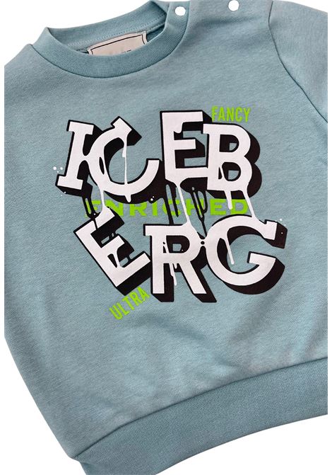 felpa con stampa logo iceberg | Felpe | MFICE6113BMI
