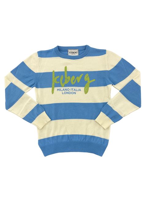 maglioncino in filo con logo iceberg | Maglieria | MGICE6100JAZZ
