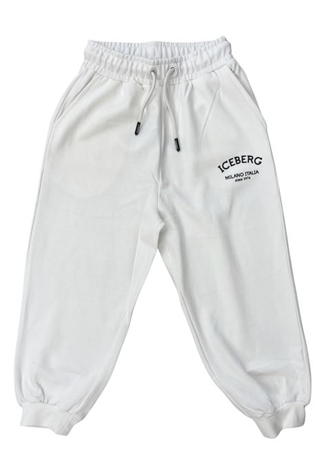 pantaloni tuta iceberg | Pantaloni e Bermuda | PFICE6106JBIANCO
