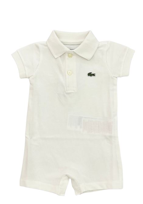 pagliaccetto in cotone con logo lacoste | Tutine | 54745570V