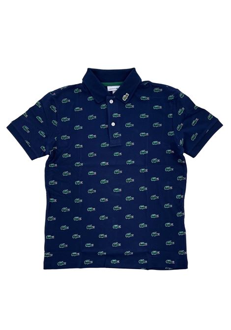 polo logata blu lacoste | T-shirt | 947041UGW