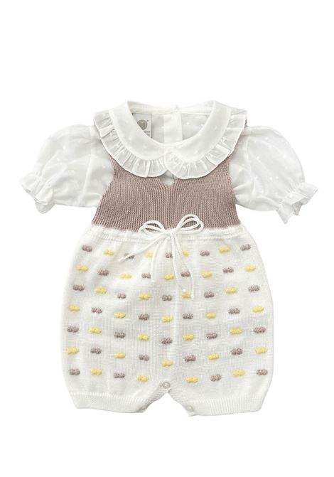 salopette con camicia marlu | Tutine | EK1030BIANCOMARSALA