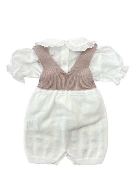 salopette con camicia marlu | Tutine | EK1030BIANCOMARSALA
