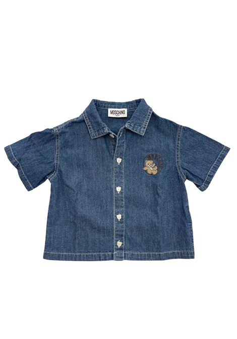 camicia cropped in denim moschino | Camicie | MUC01KL0E4540188