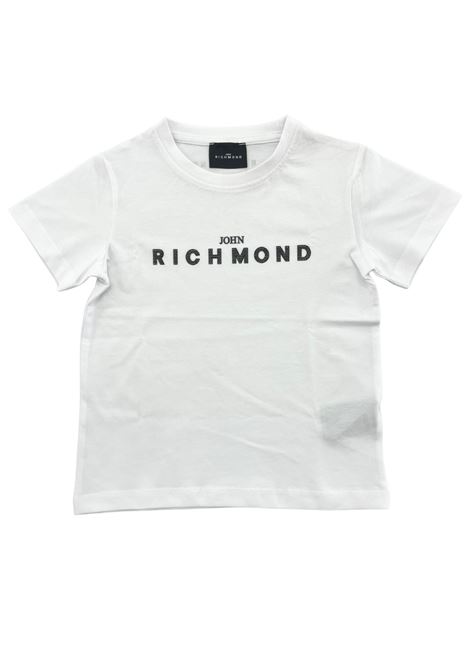 t-shirt basic con logo richmond | T-shirt | 26008BIANCO