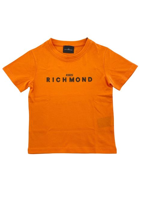 t-shirt basic con logo richmond | T-shirt | 26008ORANGE