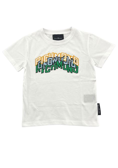 t-shirt con logo frontale richmond | T-shirt | 26042BIANCO