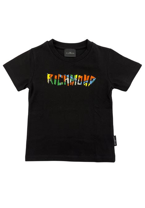 t-shirt con logo in rilievo richmond | T-shirt | 26044BLACK