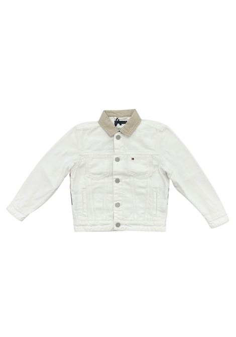 giubbotto in denim bianco tommy hilfiger | Capispalla | KB10082TDE
