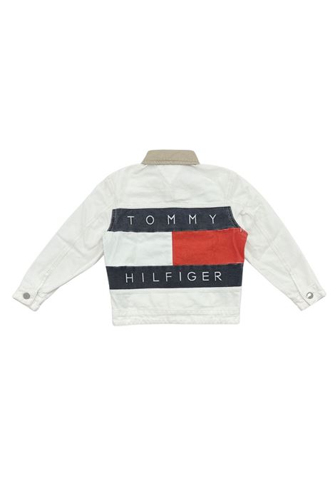 giubbotto in denim bianco tommy hilfiger | Capispalla | KB10082TDE
