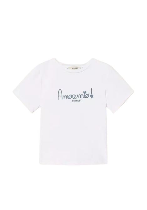 t-shirt con ricamo twinset | T-shirt | GB2181WHI