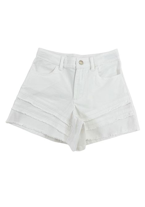 short in denim bianco twinset | Gonna & Shorts | GJ2105WHI