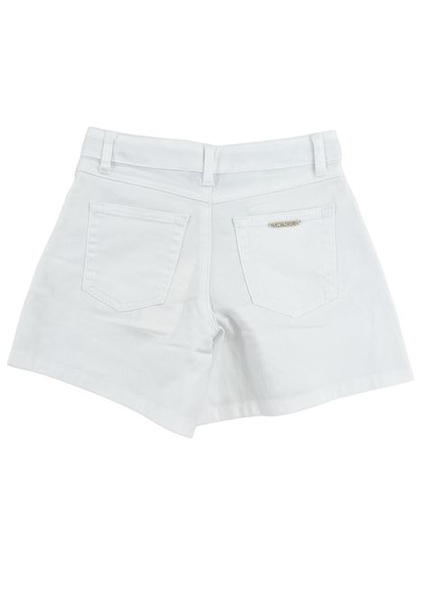 short in denim bianco twinset | Gonna & Shorts | GJ2105WHI