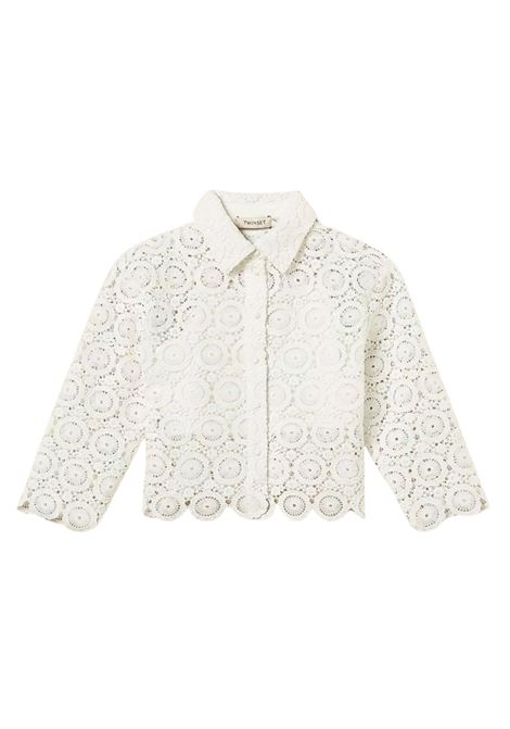 camicia in pizzo macramè twinset | Camicie | GJ2Q25WHI