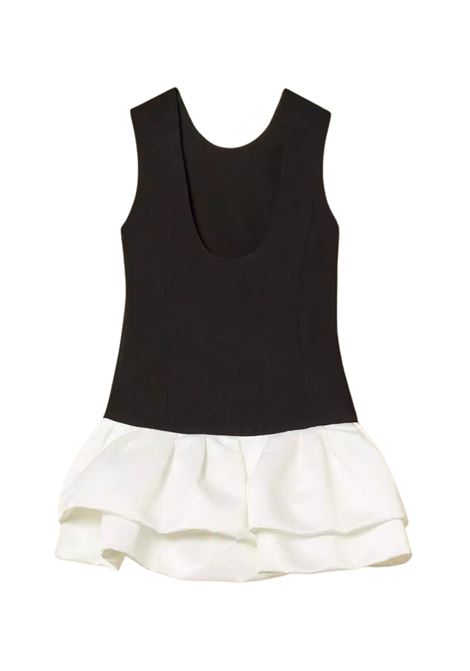 Abito corto in crêpe e duchesse twinset | Abiti & Tute | GJ2Q543710