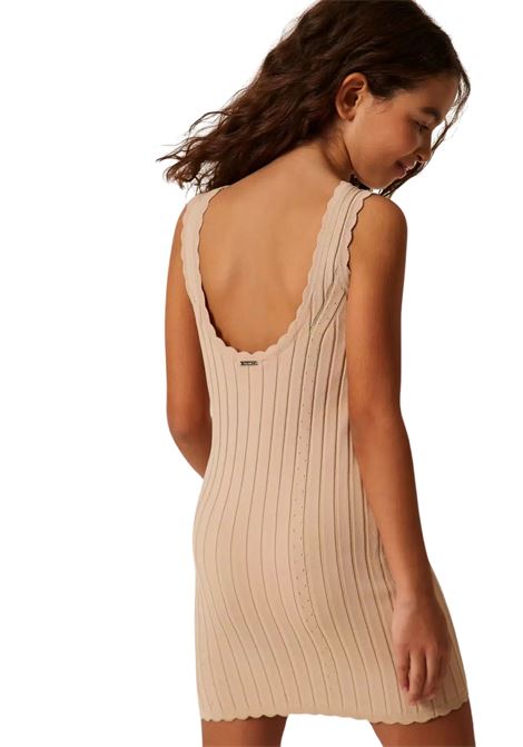 abito in maglia a costine twinset | Abiti & Tute | GJ3014SAFARI
