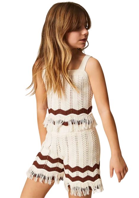 top e short in maglia twinset | Completi | GJ3021MI