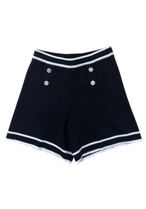 Maglia e shorts in maglia con bordature twinset | Completi | GJ307011656