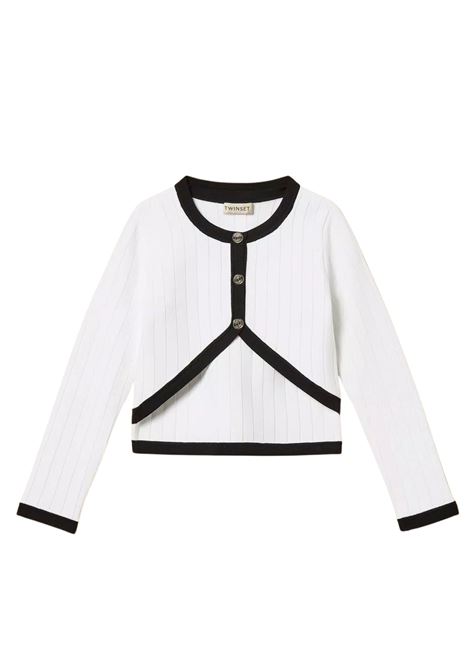 Cardigan e top in maglia con bottoni twinset | Maglieria | GJ3Q25WHI