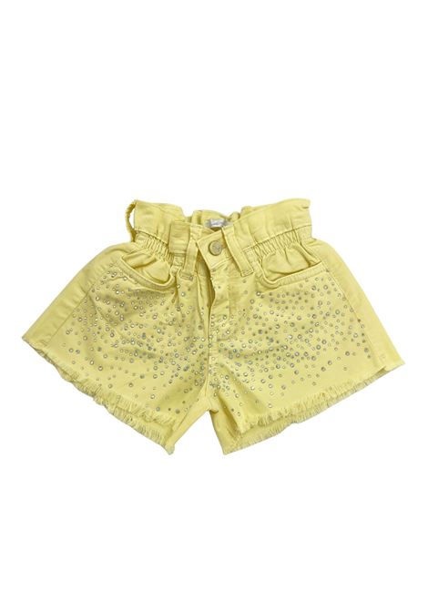 short con strass u+e | Gonna & Shorts | UE2142GIALLO